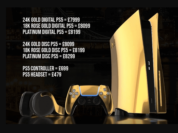 Phát thèm với phiên bản PlayStation 5 mạ vàng 18 cara trị giá tới 500 ngàn USD của Caviar