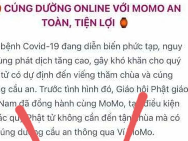 Cảnh giác chiêu trò mạo danh các chùa kêu gọi cúng dường online