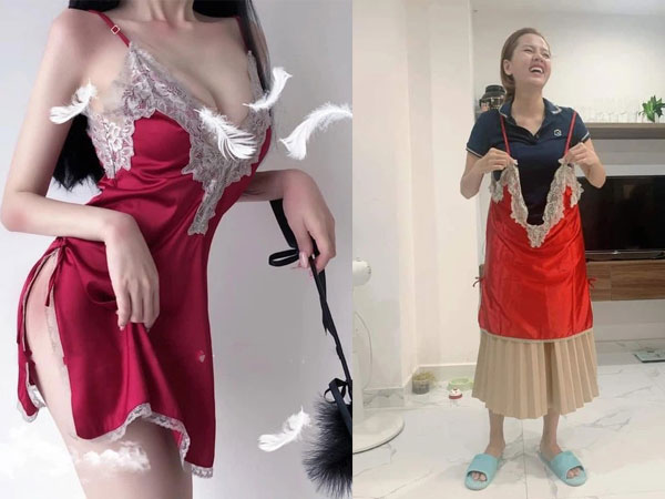 Đặt được chiếc váy ngủ gợi cảm, cô gái choáng khi nhận được sản phẩm 'size tạp dề' còn dân tình thì được pha cười nắc nẻ