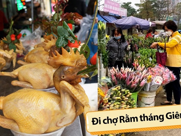 Hoa tươi cúng Rằm tháng Giêng 'rẻ chưa từng thấy', gà cúng và các thực phẩm khác tại chợ dân sinh ít biến động