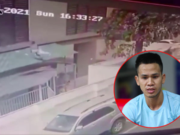 Một clip góc khác cho thấy Nguyễn Ngọc Mạnh đã vất vả và nỗ lực đến thế nào khi cố gắng cứu em bé