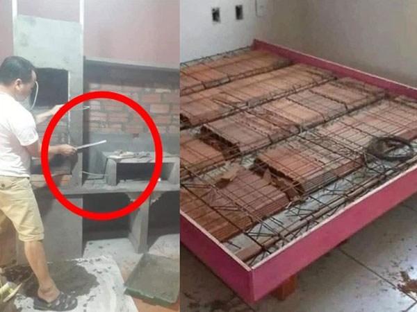 Chiếc tủ giường có 1-0-2 gây bàn tán: Sợ mối mọt nên xây bằng bê tông, nhìn thôi đã thấy chắc chắn!