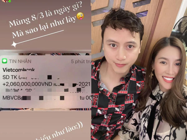 Quế Vân được bạn trai doanh nhân chuyển nóng ngay 2 tỷ đồng làm quà 8/3