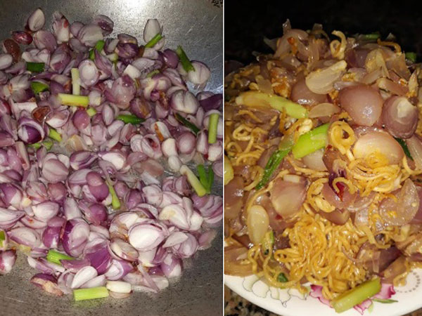 Cô chị nhờ em gái bóc hành để xào mì, thành phẩm khiến netizens nghiêng ngả: Ăn xong hà hơi chắc người bên cạnh ngất xỉu!