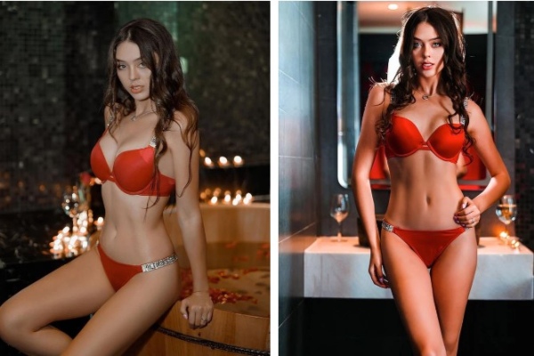 Bạn gái Bùi Tiến Dũng táo bạo diện nội y đỏ rực