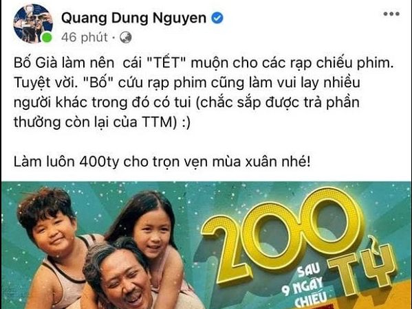Ngô Thanh Vân, Lan Ngọc cùng dàn sao Việt 'mở tiệc' khắp MXH mừng Bố Già trở thành phim Việt có doanh thu cao nhất mọi thời đại