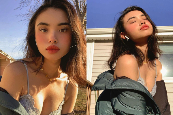 Gái xinh nổi tiếng với loạt vlog trên ô tô 'hâm nóng' MXH với loạt ảnh zoom sát vòng 1 cực quyến rũ