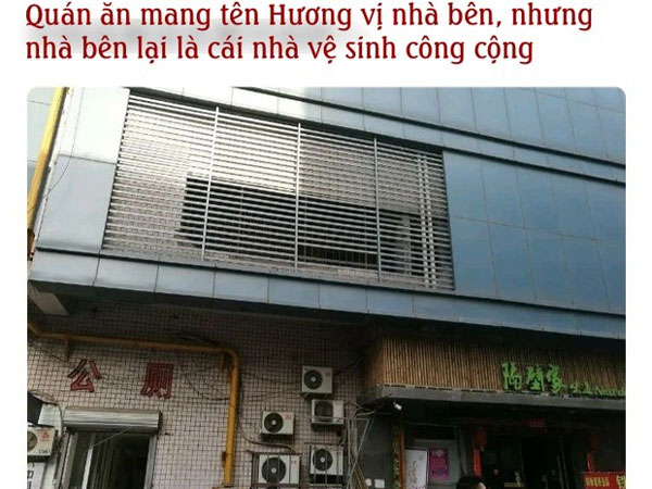 Quán ăn đặt tên là 'Hương vị nhà bên' nhưng nhìn nhà bên xong thì khách nào cũng muốn 'thổ huyết'