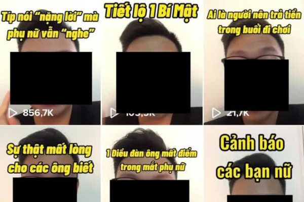 Phẫn nộ kênh TikTok tự nhận 'đàn ông' nhưng lại tỏ thái độ coi thường phụ nữ với quan điểm lệch lạc