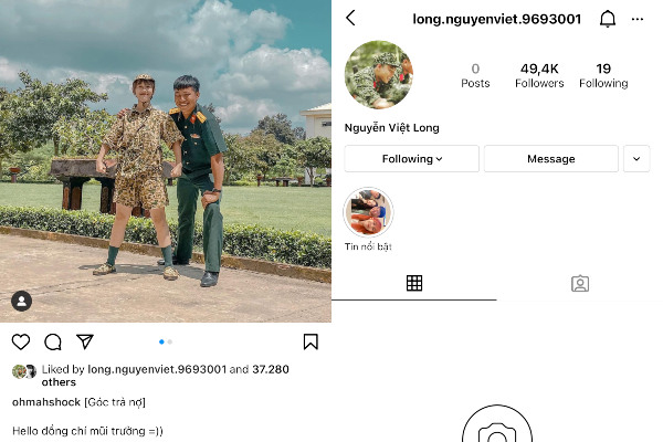 Mũi trưởng Long mới lập tài khoản Instagram, hành động đầu tiên khiến ai cũng bất ngờ