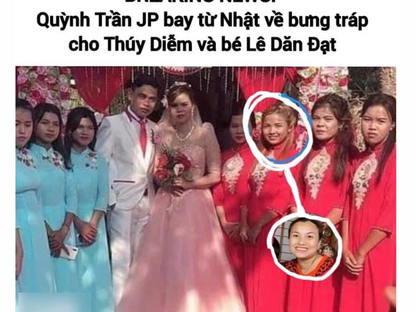 Quỳnh Trần JP bất ngờ đăng ảnh 'người em đi lạc' giống hệt mình từng làm phù dâu trong đám cưới của 'hot girl quận Cam'