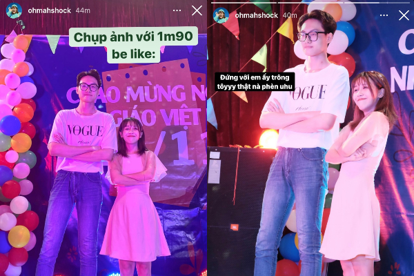 Xuất hiện cặp đôi lệch nhau tận 35cm, hoá ra là Hậu Hoàng nhưng đứng với ai đấy?