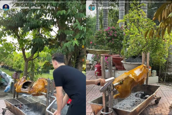 Lâu lắm mới về nước nhưng Văn Lâm vẫn kịp 'ra mắt' nhà Yến Xuân trước khi sang Nhật Bản