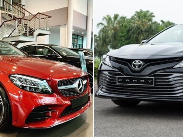 Chọn xe sang Mercedes-Benz C180 AMG hay tiện nghi Toyota Camry 2.5Q?