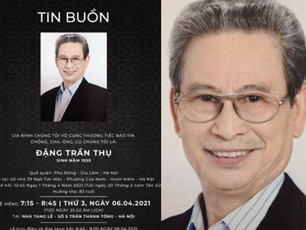 Nam diễn viên Đặng Trần Thụ (Chủ Tịch Tỉnh) qua đời, hưởng thọ 82 tuổi