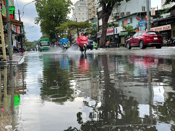 Mưa lớn bất ngờ vào giữa trưa, người Sài Gòn được giải nhiệt sau những ngày nắng nóng oi bức
