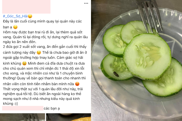 Cô gái gọi một phần bò xốt vang, ăn xong mới phát hiện 'vật thể lạ' và cạch luôn quán trọn đời