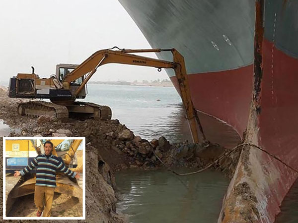 Thanh niên 26 tuổi nổi tiếng vì dùng máy xúc 'giải cứu' tàu hàng chắn ngang kênh đào Suez
