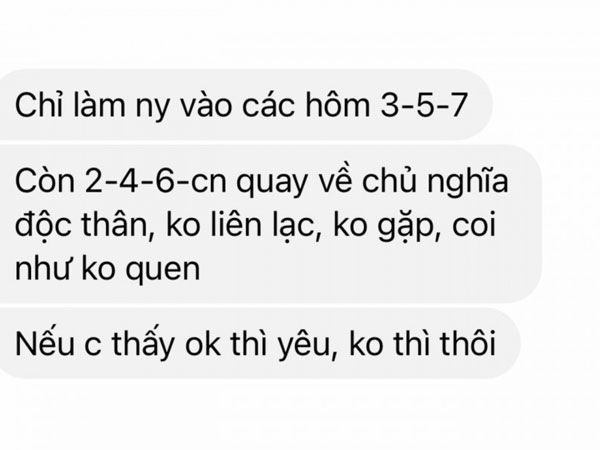 Muốn có người yêu nhưng lại thích tự do, cô gái đưa ra lời đề nghị làm người yêu 'part time' khiến dân tình chỉ biết chào thua!