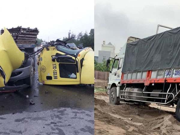 Húc đuôi ô tô tải, container rụng buồng lái - hiện trường khiến nhiều người ám ảnh