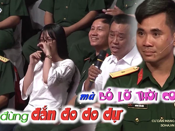 Bạn muốn hẹn hò: Nhìn thấy cô gái, chàng Thiếu uý đã rơi nước mắt, lời nhận xét của bố khiến cả trường quay vỗ tay rào rào