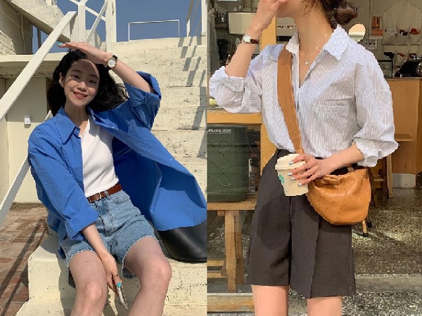 Mùa hè nóng nực, chị em nào muốn mặc quần short mà xinh như gái Hàn thì 'bơi' vào đây!
