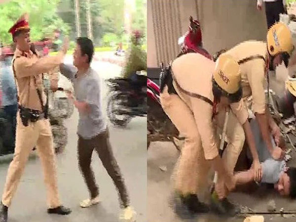 Tài xế ma men đấm chảy máu mặt cảnh sát sau va chạm giao thông