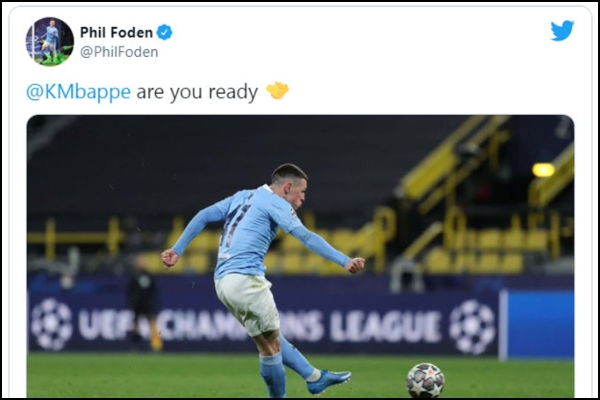Foden sa thải công ty truyền thông gửi chiến thư cho Mbappe trên mạng xã hội