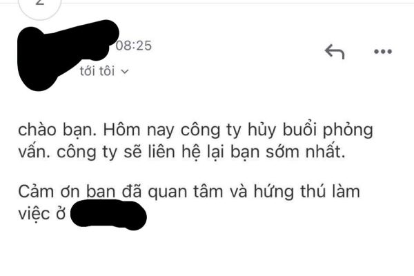 Nhận được mail đi phỏng vấn, cô gái chưa kịp mừng đã phải rơi vào trạng thái 'chưng hửng'