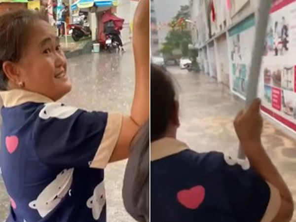 Trời mưa tầm tã, thấy sinh viên không vào trường được, cô bán nước có hành động đẹp khiến dân tình thả like rầm rầm