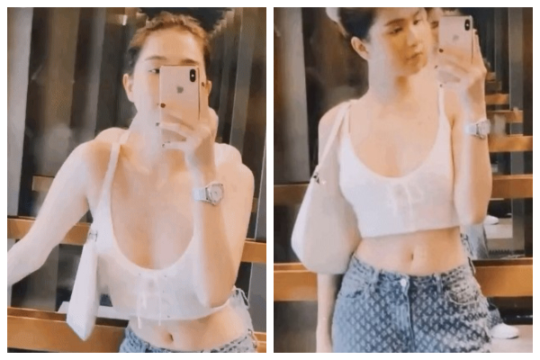 Ngọc Trinh lộ diện khoe body 'chặt chém' giữa drama, nhưng dân tình chỉ chú ý vào đôi mắt với biểu cảm lạ của cô nàng