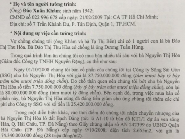 Đà Nẵng: Vì sao vợ chồng cựu Đại tá công an tố con rể trốn thuế?
