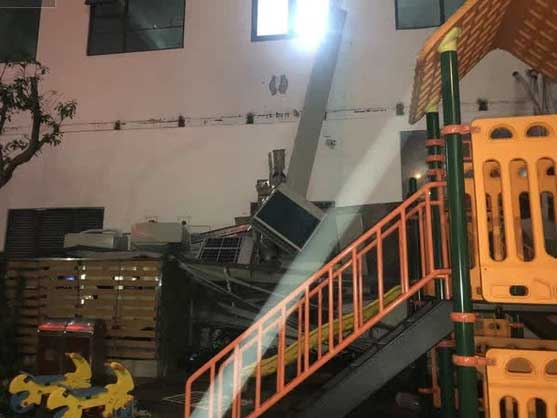 Vụ cả giàn điều hòa chung cư đổ sập xuống sân chơi trẻ em ở Hà Nội: Chủ đầu tư nói gì?