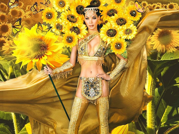 Miss Universe 2020: Kén Em bị chê nhạt nhòa, đối thủ của Khánh Vân khoe trang phục dân tộc nóng bỏng