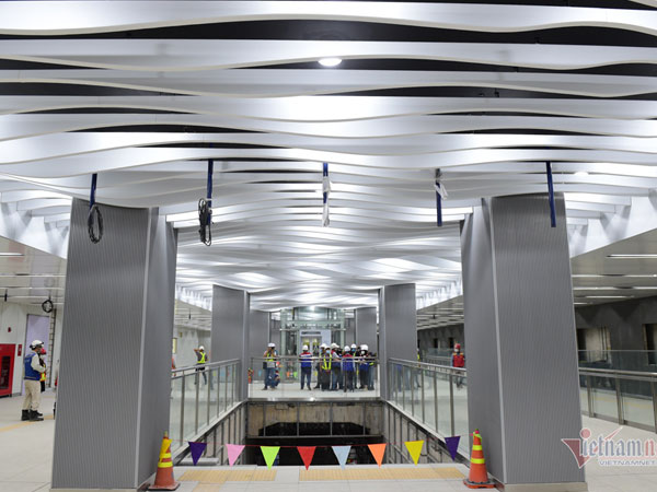 Hình ảnh ga ngầm Ba Son tuyến metro số 1 hoàn thành trước 1 tháng