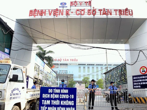 Hà Nội thêm 1 trường hợp dương tính SARS-CoV-2 ở BV K Tân Triều, là học sinh chẩn đoán bị ung thư