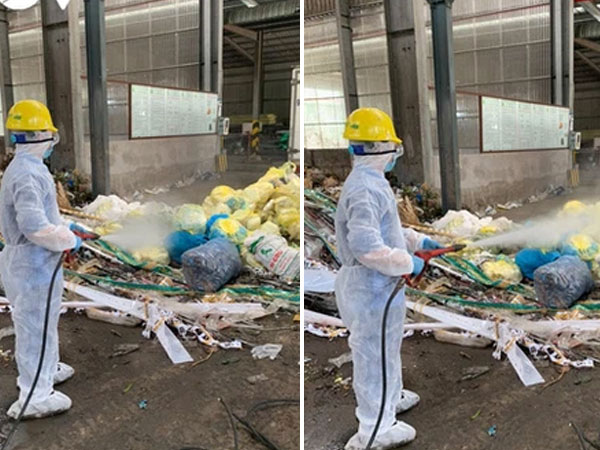 Cận cảnh thu gom rác trong các khu cách ly, phong tỏa ở vùng dịch Thuận Thành