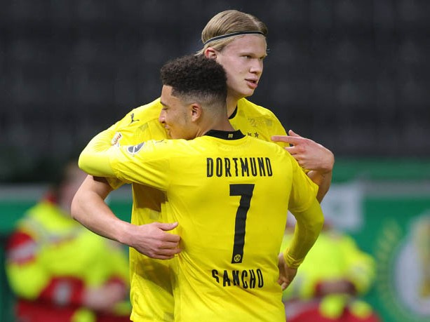 Haaland và Sancho tỏa sáng, Dortmund vô địch cúp Quốc gia