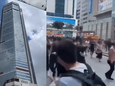 Nhà chọc trời Trung Quốc rung lắc dù không có động đất, hàng trăm người 'chạy loạn'
