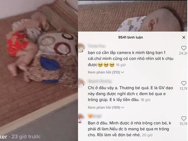 Đăng clip quay cảnh khoá cửa phòng trọ để con nằm ngủ một mình vì phải đi làm không có ai trông, phản ứng của dân mạng khiến người mẹ trẻ rơi nước mắt