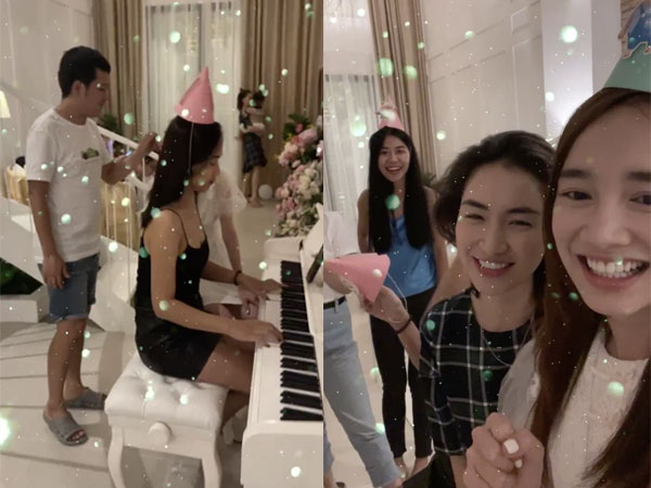Trường Giang tổ chức tiệc sinh nhật cho Nhã Phương tại biệt thự tiền tỷ, Hòa Minzy cũng bế con đến dự