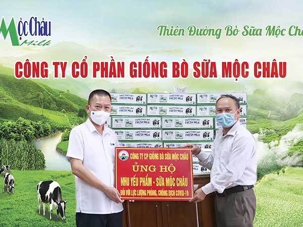 Mộc Châu Milk trao tặng hơn 50.000 sản phẩm sữa tươi tới người dân và lực lượng tuyến đầu phòng chống dịch Covid-19