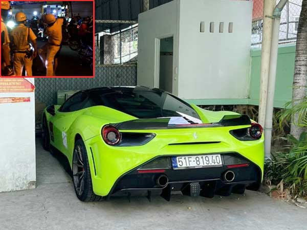 Khởi tố 3 người liên quan vụ tài xế đi siêu xe Ferrari giá 10 tỷ đồng lăng mạ, chống đối CSGT
