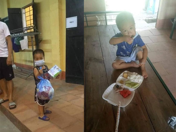 Xót xa hình ảnh em bé 3 tuổi là F1 đi cách ly một mình: 'Lúc này bất cứ ai cũng cần phải mạnh mẽ!'
