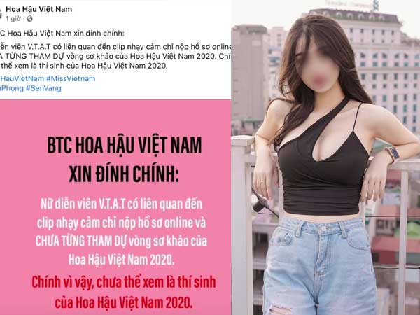 BTC Hoa hậu Việt Nam chính thức lên tiếng về nữ diễn viên bị lộ clip nóng