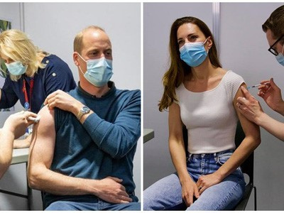 Hết Hoàng tử William 'gây sốt' MXH khi đi tiêm vắc xin Covid-19, đến lượt Công nương Kate chiếm trọn spotlight lúc tiêm phòng