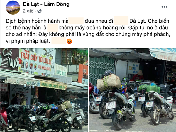 Xôn xao hình ảnh đoàn phượt thủ đến Đà Lạt che biển số, vô ý thức đi chơi lung tung giữa mùa dịch