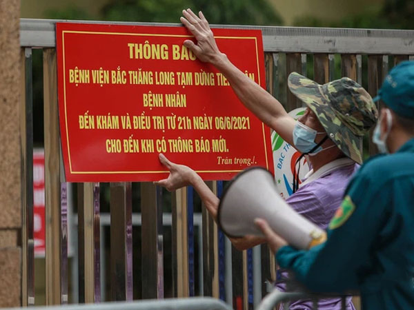 BV Bắc Thăng Long tạm phong tỏa, dừng tiếp nhận bệnh nhân vì người phụ nữ bán rau dương tính SARS-CoV-2 từng đến khám