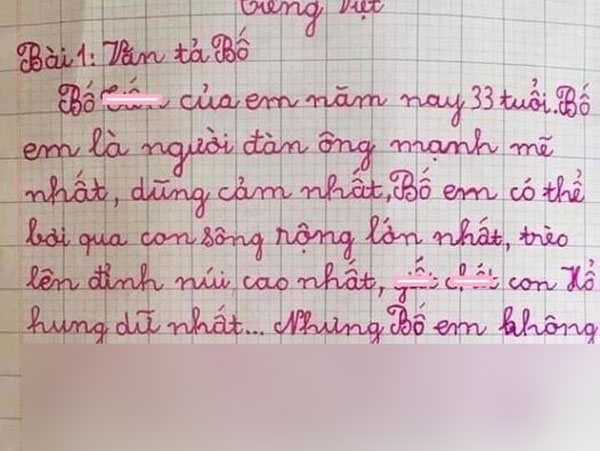 Miêu tả bố là người dũng cảm, có thể hạ gục con hổ hung dữ nhất, cư dân mạng xúm vào bình luận: 'Nhưng sư tử cái chắc là phải chịu thôi!'