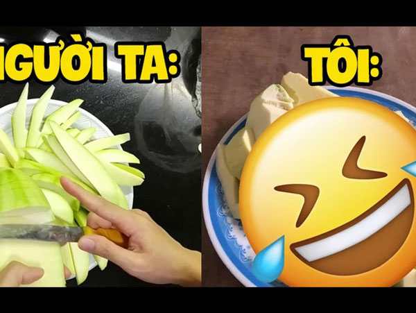 Gọt xoài 'cục súc' chuẩn phong cách gái vụng Việt Nam, ngày đầu về ra mắt nhà chồng mà thế này thì 'toang' hết!